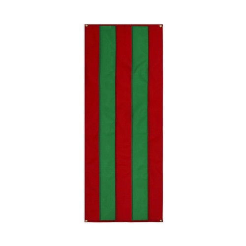 Christmas Nylon Pull Down Banners - Red/Green/Red/Green/Red 18" x 8'