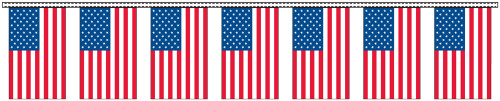 US Flag Pennant Streamers