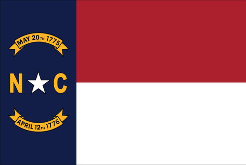 State Flag of North Carolina- 5' x 8' - Nylon