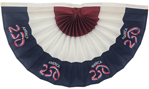 America's 250th Anniversary Nylon Pleated Flag Bunting America's 250th Anniversary Nylon Pleated Flag Bunting