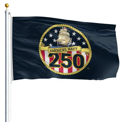 Outdoor Nylon Navy 250 Flag