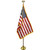 Deluxe Indoor Parade Flag Sets - 3' x 5' Nylon U.S. Flag with Gold Aluminum Pole