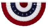 5 stripe stars and stripes pleated fan flag bunting