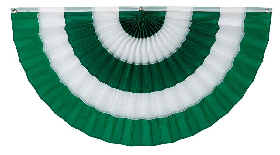 Green/White/Green/White/Green Flag Bunting image