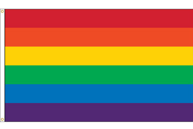 New Jersey Rainbow Pride 3 'x 5' Polyester Flag, Pole and Mount