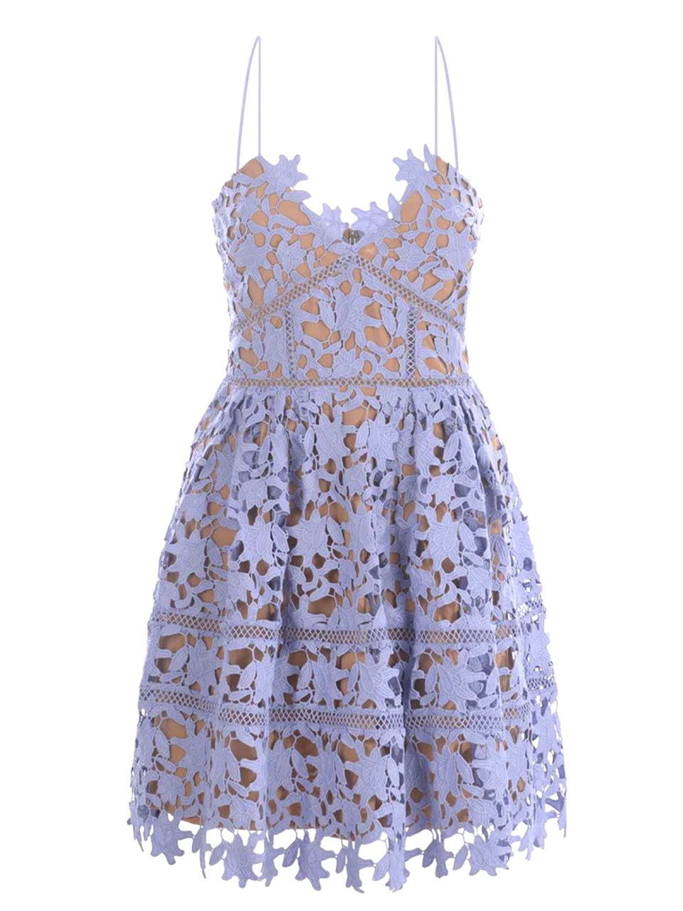 SELF-PORTRAIT Lilac Azaelea Lace Mini Dress
