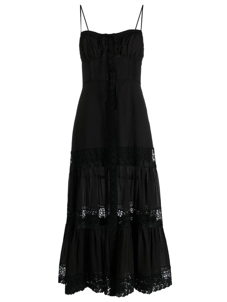 CHARO RUIZ Marisa Long Dress in Black