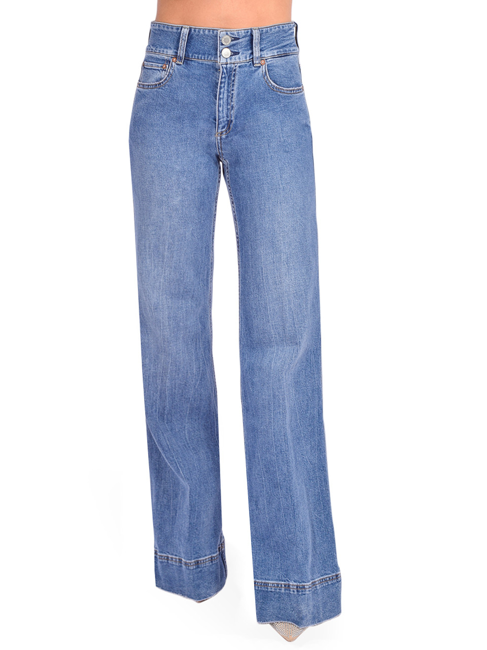 ALICE + OLIVIA Missa High Rise Wide Leg Jean in Brooklyn Blue