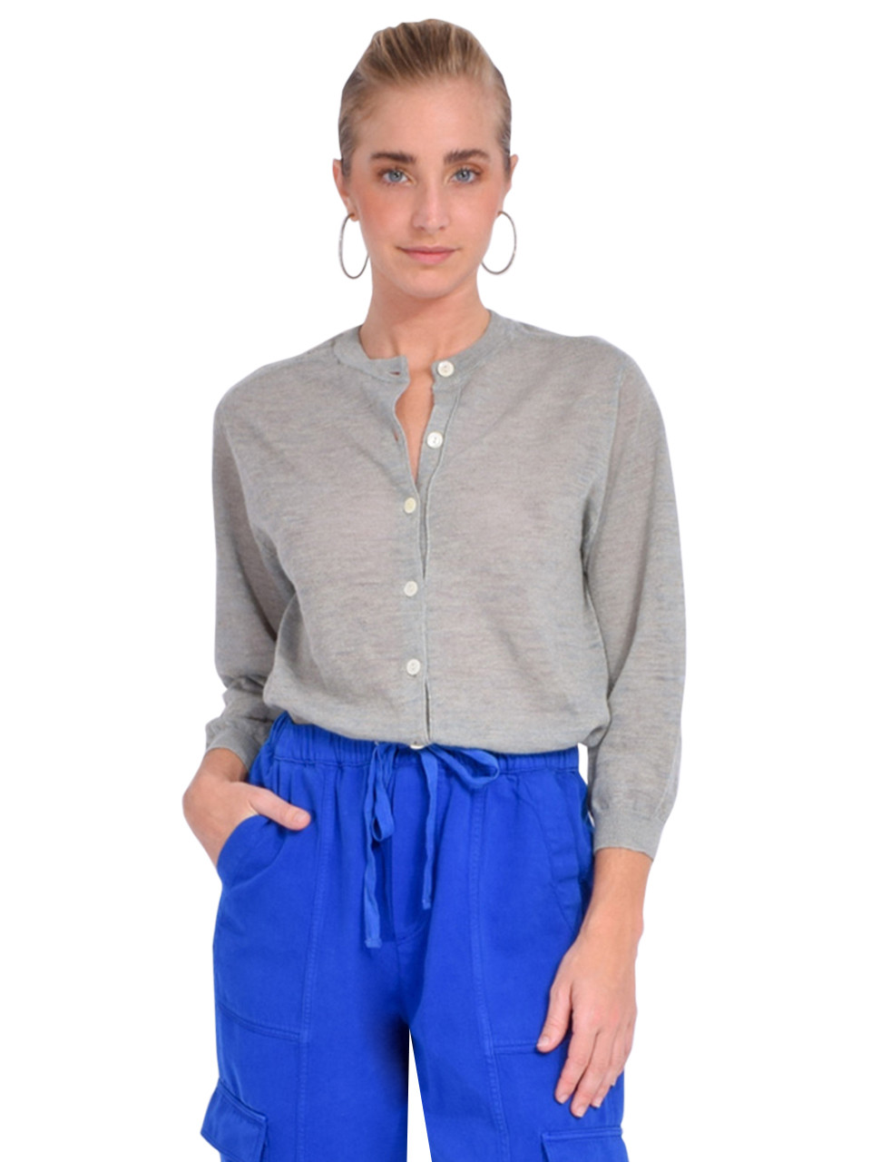 BELLEROSE Neeta Knitted Cardigan in Aqua