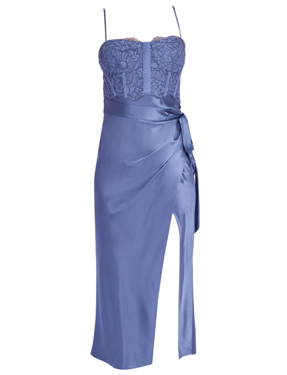 ruched strapless corset maxi dress in pink Jovani 43396 - Long Stretch Satin Sheath ng Length Neckline Swiss Dot Chiffon Maxi Size:14 (1XL)