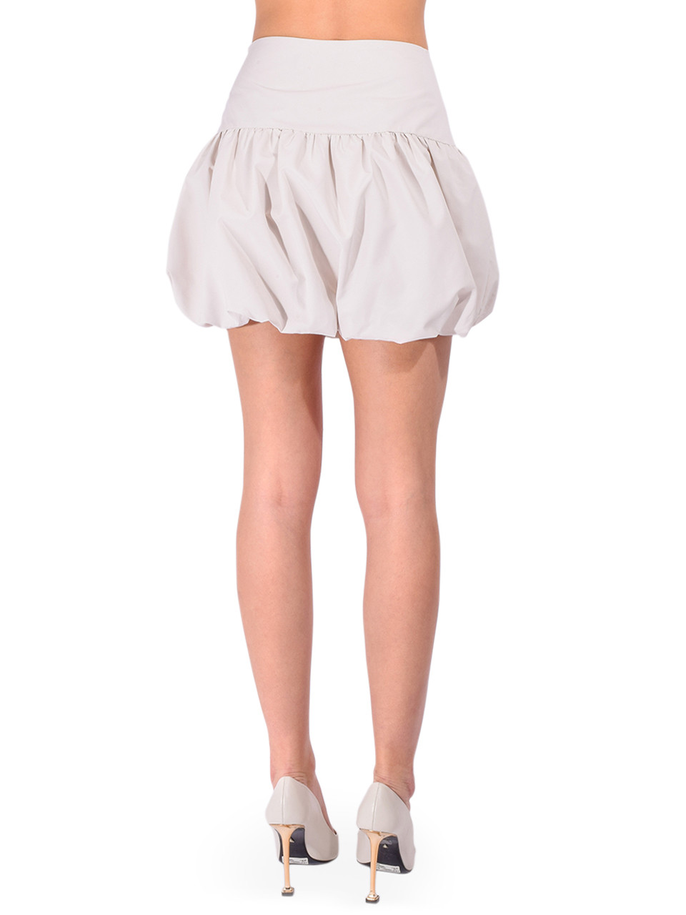LAMARQUE Marigold Mini Bubble Skirt in Whisper White