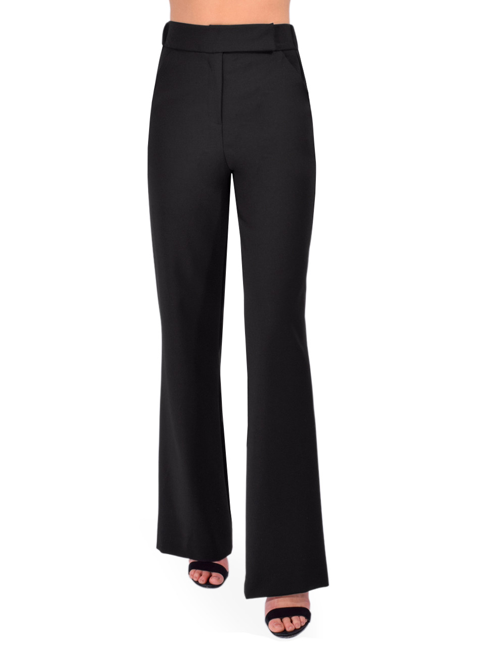 【INCHANT ME】[unisex] Griffin Bijo Wide Pants THEO Gaia High-Waist Wide Leg Pant in Black