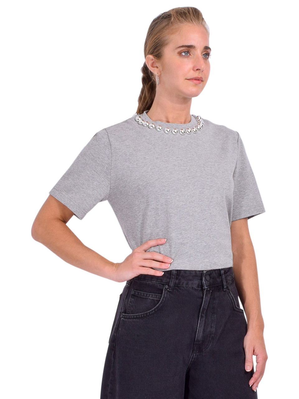 Essentiel Antwerp Intenso T-shirt with Metallic Pearl-Style
