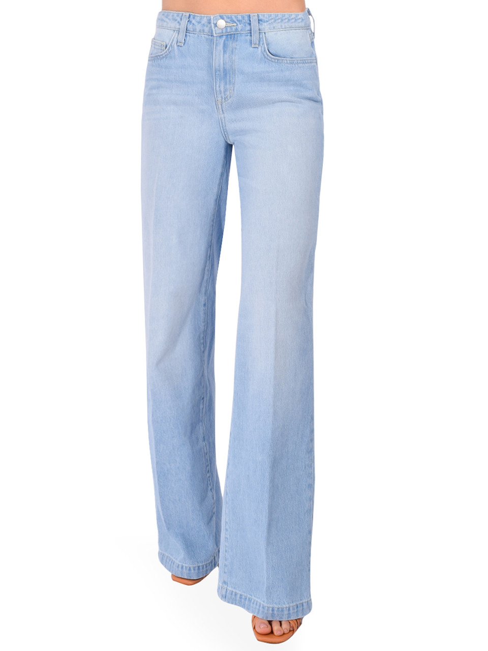 L'AGENCE Clayton High Waist Wide Leg Jeans in Brea Blue, Women's