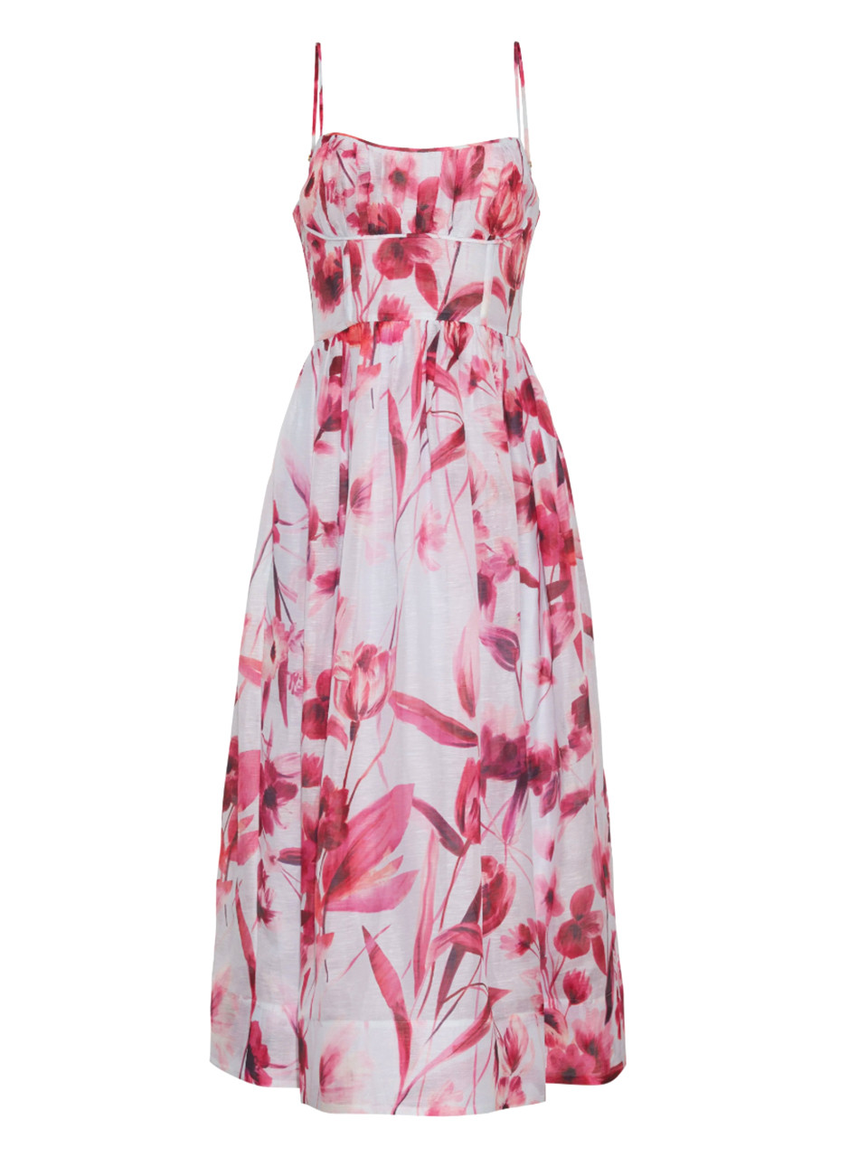 Alba Midi Dress in Petal Sketch Light Blue 4