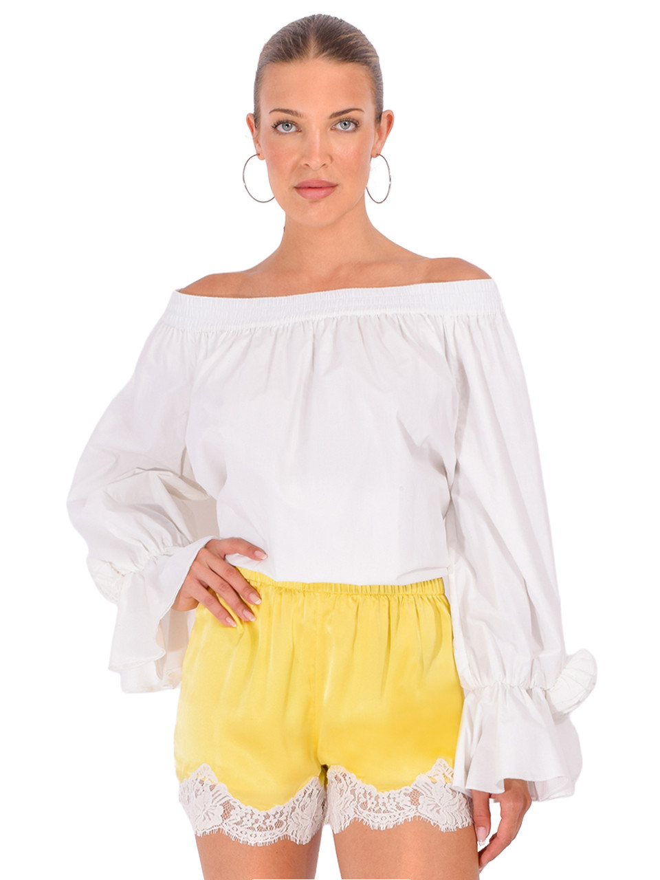 ESSENTIEL ANTWERP Jofie Off-Shoulder Top in Off-White, Women's