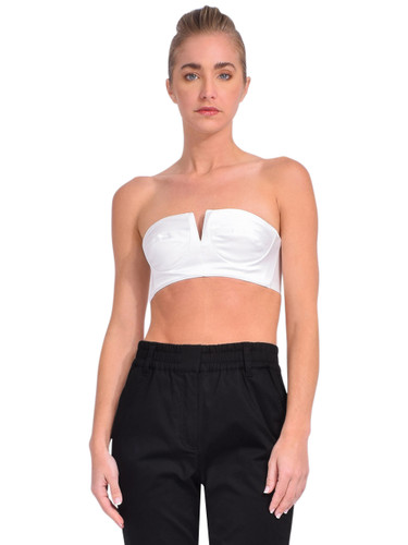 RtA Noa Bustier Top in White Front View 