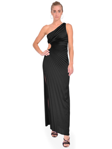 DELFI Solie Dress with Cutouts in Black Front View 