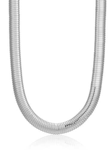 LUV AJ Flex Snack Chain Necklace in Silver Product Shot 
