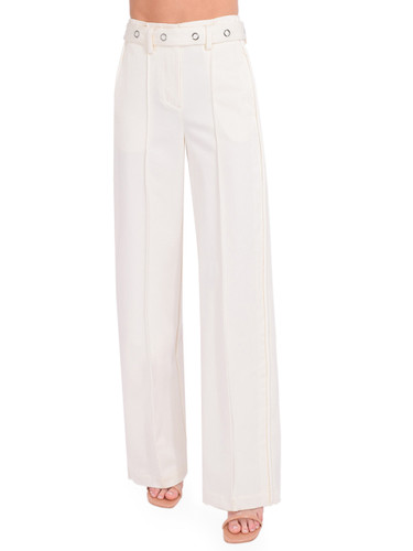 3.1 Phillip Lim Belted Utility Pants With Panel Detail in Ecru Front View