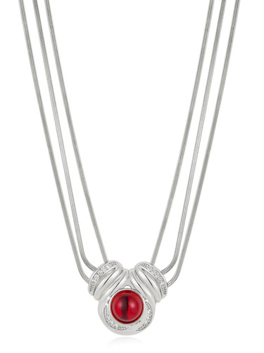 LUV AJ Shiraz Pendant Necklace in Silver Product Shot