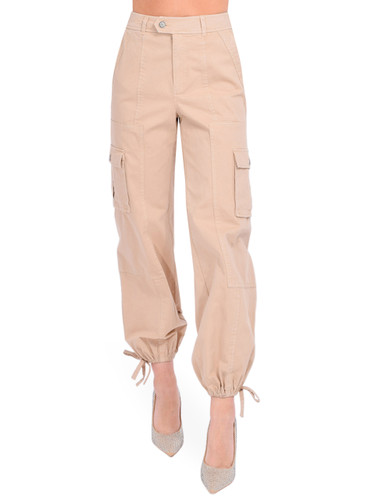 Cinq à Sept Zola Cargo Pant in Khaki Front View 