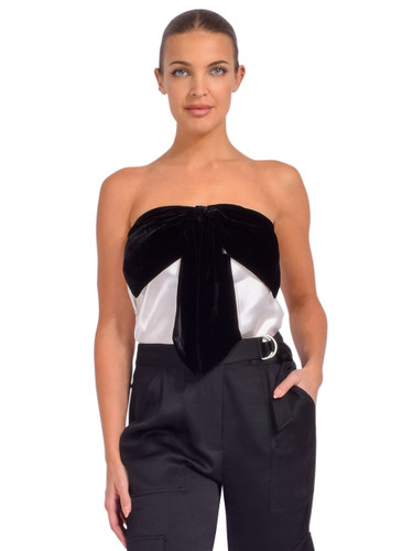 CAMI NYC Lora Strapless Camisole White Front View 