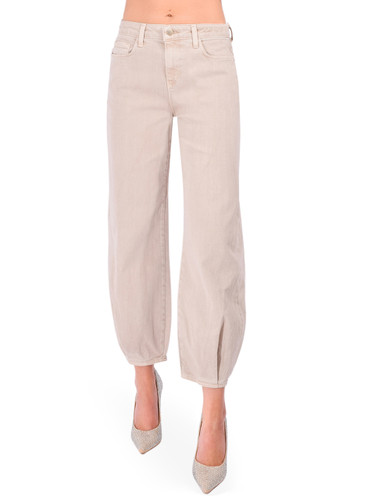 L'Agence Krista Tapered Jean in Biscuit Front View 