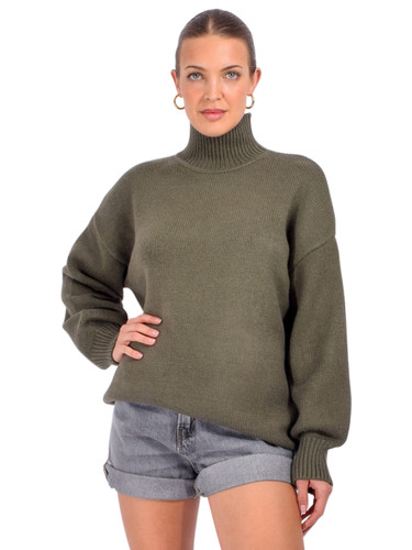 SER.O.YA Beatrice Sweater in Grove Green Front View 