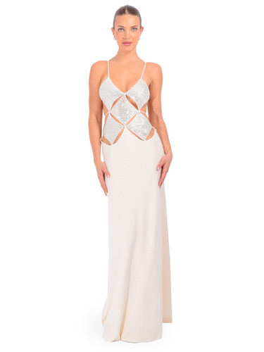 DELFI Gaia Knit Dress in Ivory Front View 1