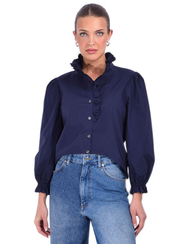 CHRISTY LYNN Medora Top in Navy Front View 