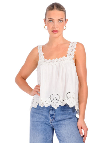 LOUISE MISHA Paralio Top in Ivory Front View 