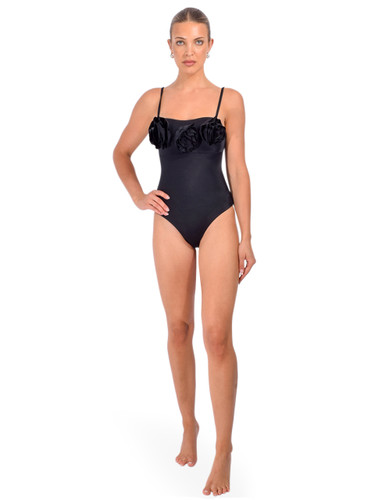 OPÉRA SPORT Zendaya Swimsuit in Black Front View 1