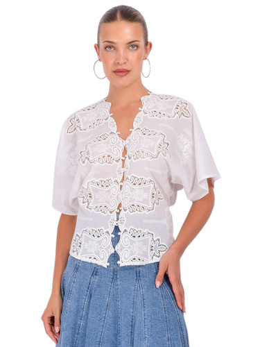 CISSA The Femme Top in Vintage Lace Front View 
