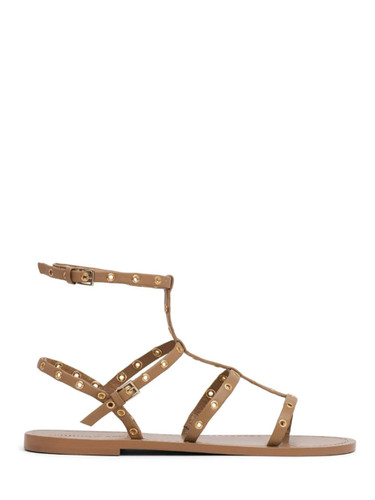 CINQ À SEPT Ariella Strappy Grommet Sandal in Brown Side View 