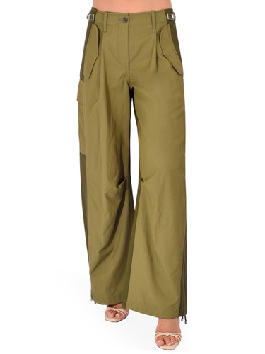 3.1 PHILLIP LIM Curved Cargo Pants in Olive Front View 