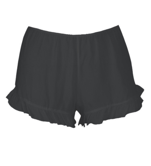Calvin Rucker Panties with Ruffles in Black Product Front View 