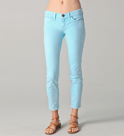 Current/Elliott The Stiletto Skinny Jean in Powder Blue Front View 