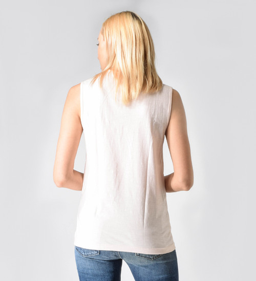 Pepin Frida Sleeveless Tee in Pink Back View 