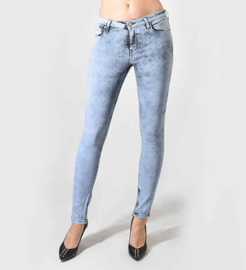 IRO Ralf Jeans Fitte Light Acid Wash Front View 