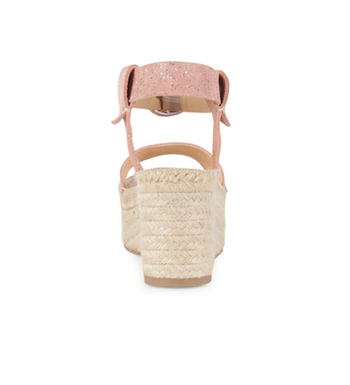 Intropia Mosaic Block Wedge Heel Sandal Back View 