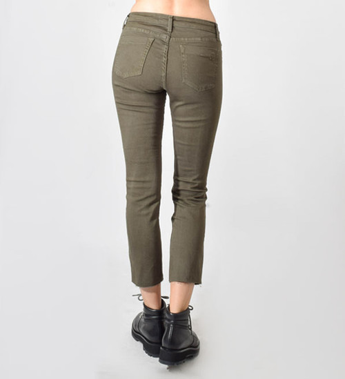 JET John Eshaya Studded Boyfriend Jean in Army Green Back View 