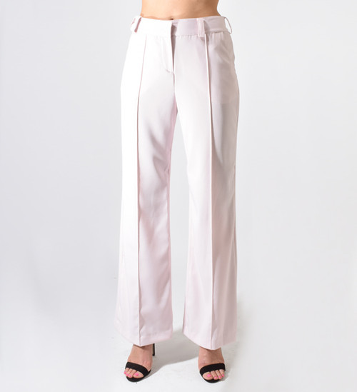 Karina Grimaldi Julian Pants in Light Pink Close Up Front View 