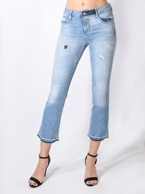 RTA Kiki Kick Flare Pants in Sun Valley Close Up Front View 