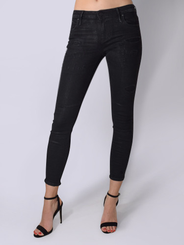 IRO Odela Jeans in Black Close Up Front View 