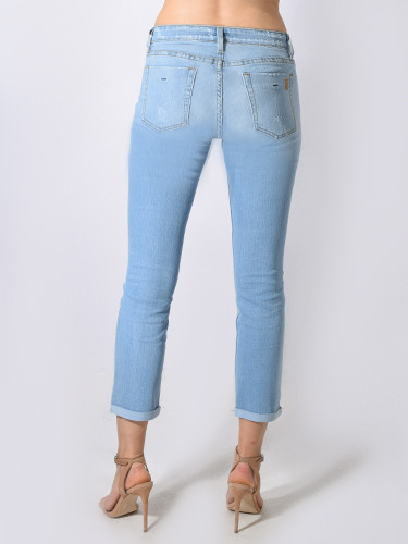 JET John Eshaya Roll-Up Faded Jean Back View 