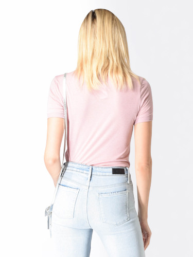 RTA Quinton Ringer Tee in Blush Pink Back View 
