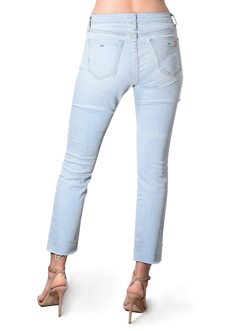 Super Fade Slim Jeans In Blue Back View 