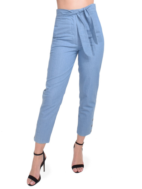 Karina Grimaldi Stella Denim Pants Front View 
