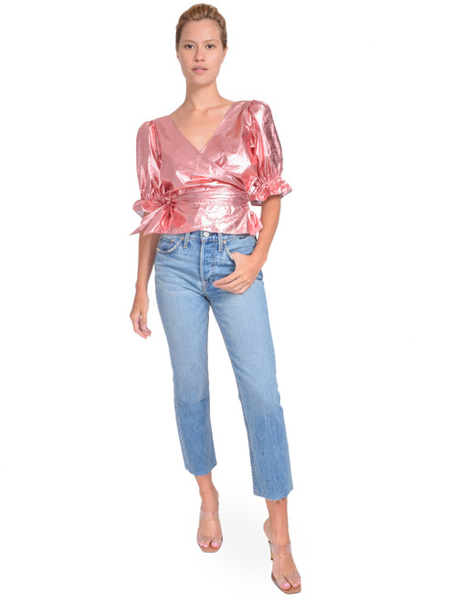 NO END Astoria High Rise Straight Crop Jean Full Outfit